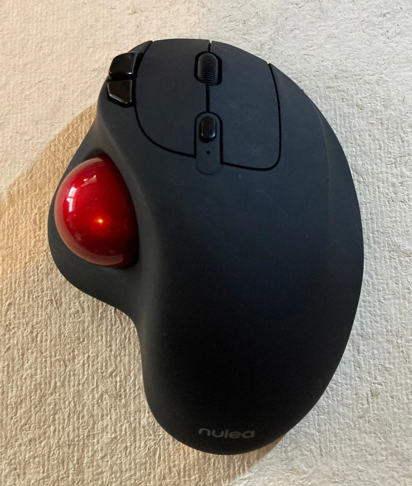 Ratón Trackball Nulea M501 Inalámbrico Recargable 3 Host con Bola Roja con Dongle Foto 2 de 4