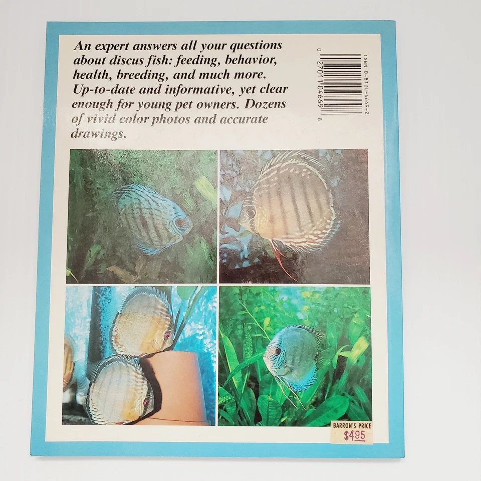 Discus Fish Book A Complete Pet Owner's Manual Vintage Photos Aquarium Barron's - Image 3 of 4