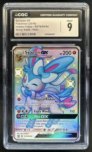2019 Pokemon SM Hidden Fates Sylveon GX #SV76/SV94 CGC 9