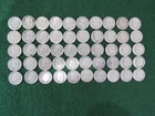 1946-1949 Roosevelt Silver Dimes Roll of 50 - Lot 3