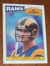 1987 Topps Super Rookie St Louis Rams Jim Everett Card-145. rookie card picture