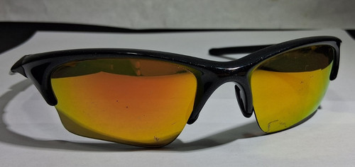 Authentic Oakley Sunglasses Half Jacket Black Fire Made in USA