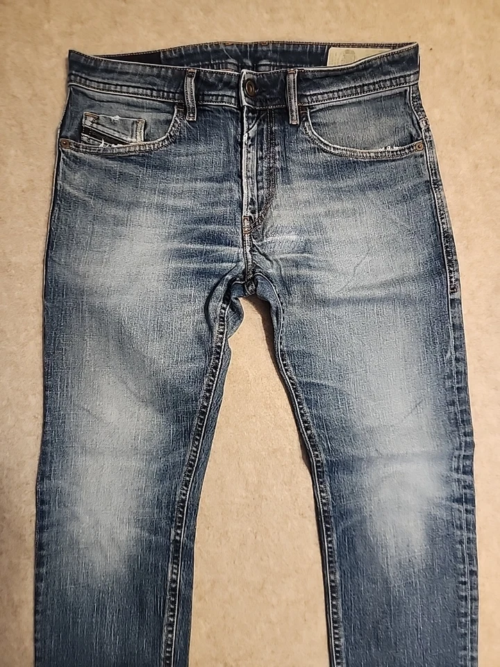 Diesel Thommer Slim Skinny 089AR distressed washed out repaired stretch 32x31 - Image 3 of 4