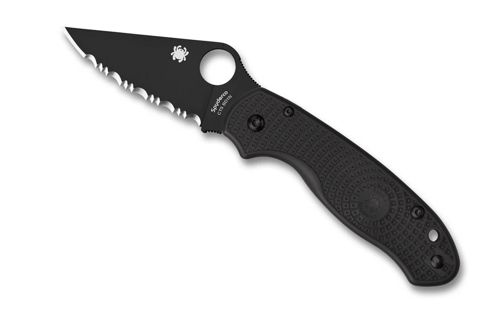 Spyderco Knives Para 3 Black FRN Handle Compression Lock BD1N C223SBBK - Image 3 of 4