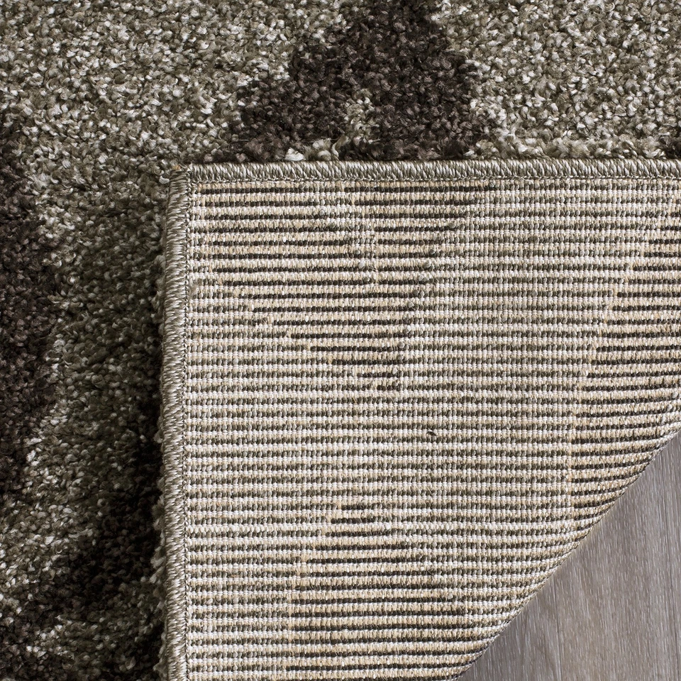 Florida Shag Collection Area Rug - 5'3" x 7'6", Smoke & Dark Brown, Floral De... - Image 4 of 4