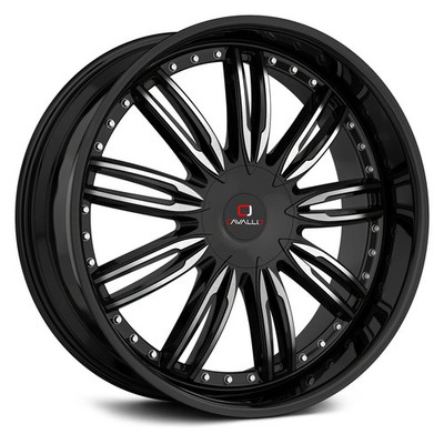 Cavallo CLV-54 Wheels 18x8 (35, 5x112, 74.1) Black Rims Set of 4