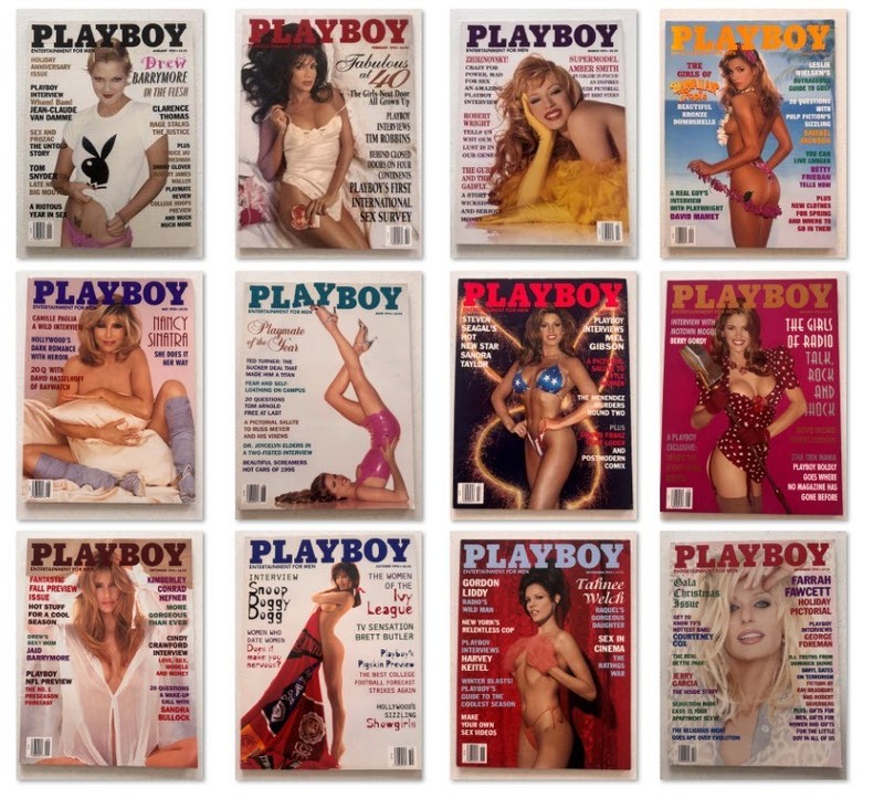 1995 Entire Year Playboy Magazine Collection - Excellent Condition
