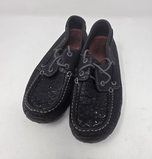 Twisted X WDM0088 Black Leather Moccasin Lace-Up Slip Resistant Shoes 6M