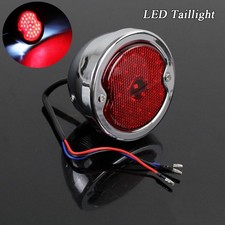 Steel Chrome Red Led Brake Tail Light For 1933-1936 Ford A Car Pickup Wagon 12v