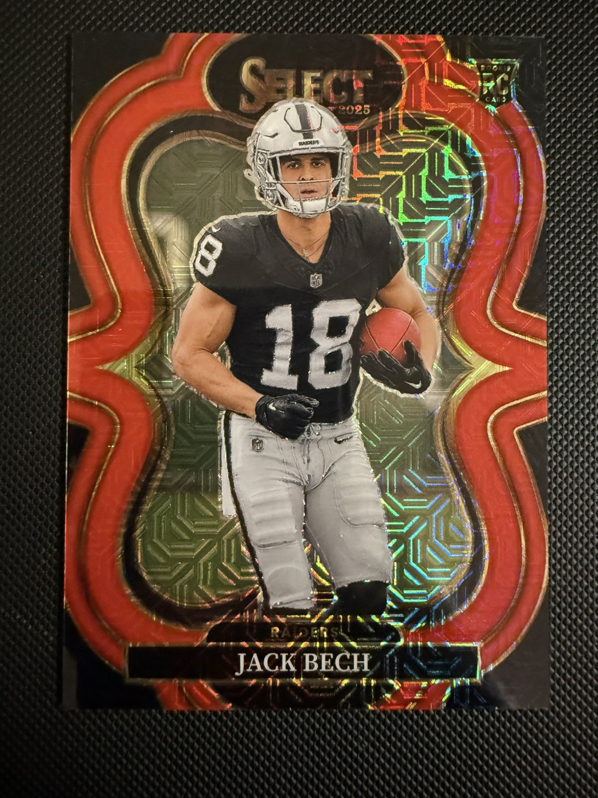 2025 Select FOTL - Jack Bech #306 Red Mojo Prizm Rookie /49 RC Raiders