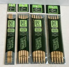 LOT of 4 CLOVER TAKUMI BAMBOO Knitting Needles Sizes 2, 10 1/2 ,11,11 All NIP