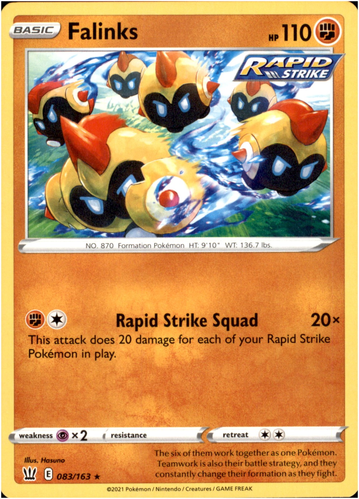 Falinks 083/163 Rare - Pokemon SWSH05: Battle Styles LP-NM