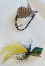 Mosca de ratón de colección y doble barril lubina insecto - moscas de pesca