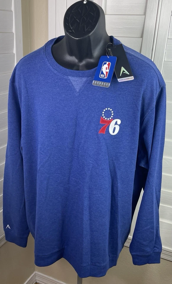 Antigua NBA Philadelphia 76ers Reward Crewneck Blue Sweater, Men’s Size 2XL, NWT - Image 3 of 4