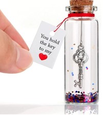 You Hold the Key to My Heart Message in Bottle Handmade Gift Anniversary