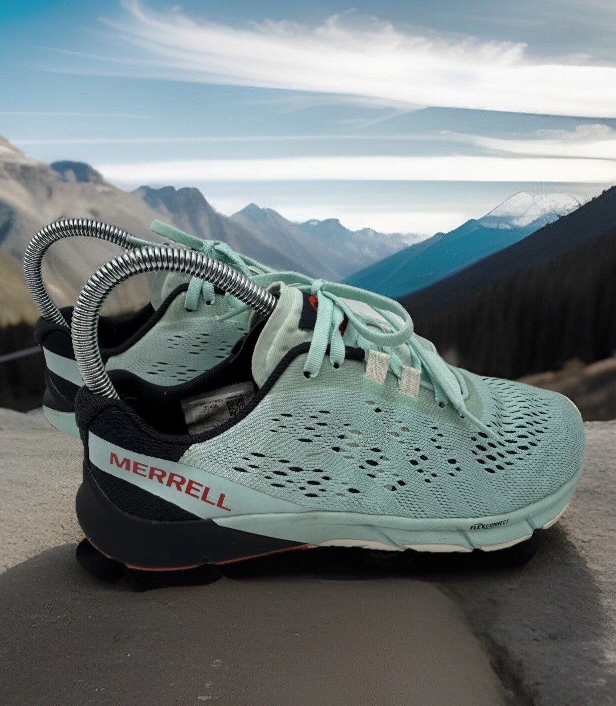 Scarpe da trail running Merrell Bare Access Flex 2 da donna taglia 6 sbiancate Aqua Mud