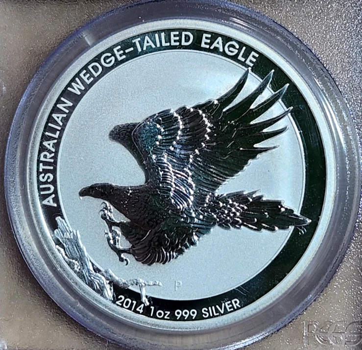 2014-P Australia Wedge Tailed Eagle $1 Silver Coin - MS69 - Mercanti Signed PCGS - Image 3 of 4
