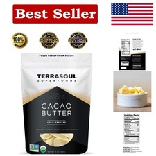 Organic Cacao Butter, 1 Lb - Raw  Keto   Unrefined