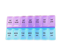 Weekly Daily Pill Box Organiser Tablet Medicine Storage Dispenser 7 Day Night Uk