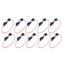 10x 12V 30A Auto Car Truck In-Line Flat Mini Blade Fuse Holder Socket New