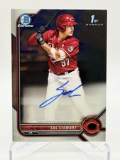 2022 Bowman Draft - Chrome Draft Pick Autographs Sal Stewart #CDA-SS 1st REDS