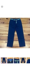 NWOT Polo Ralph Lauren Navy Chino Khakis with Green Striped Belt boys 12
