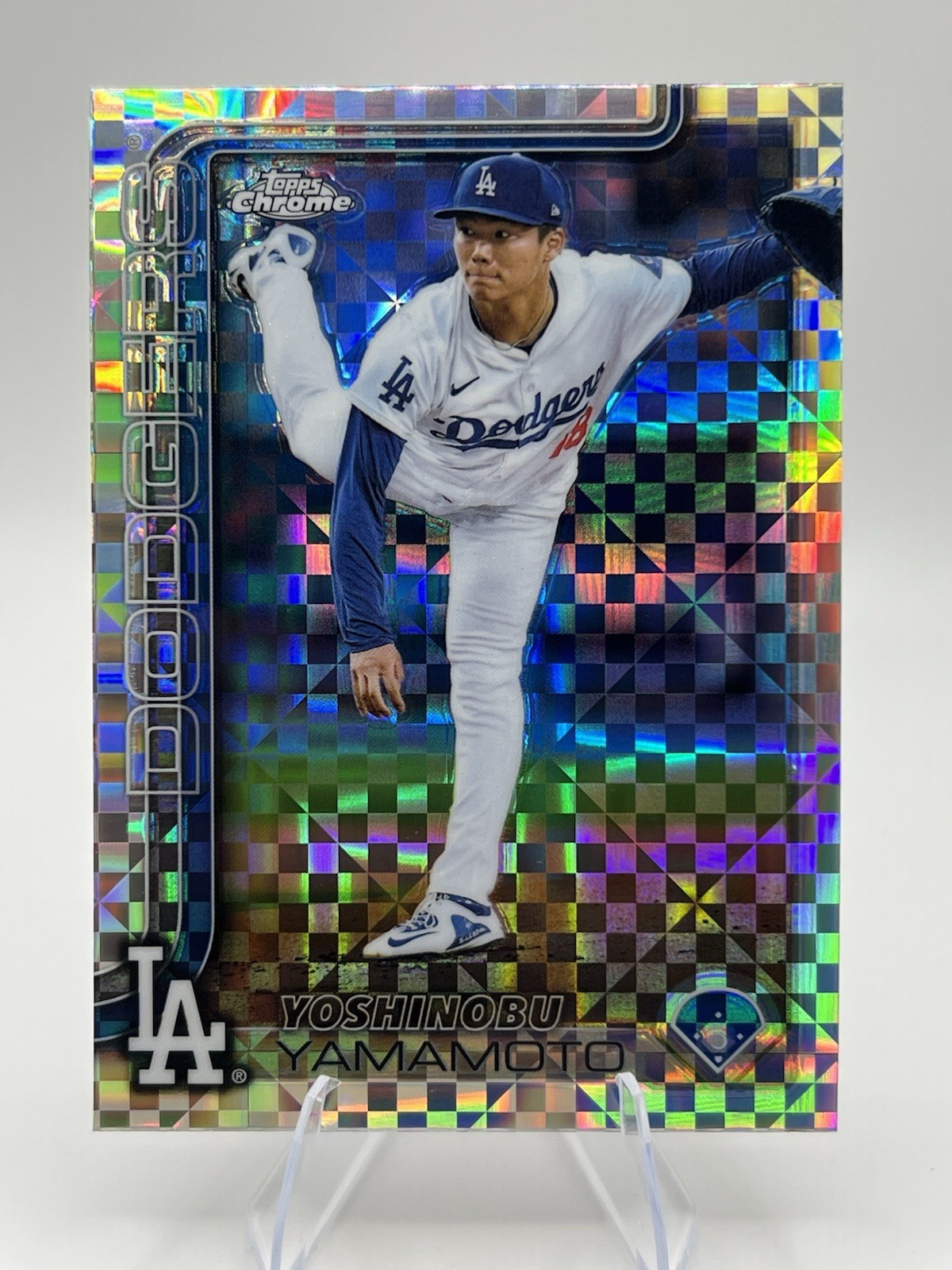 2025 Topps Chrome - Yoshinobu Yamamoto #179 X-Fractor WS MVP Dodgers