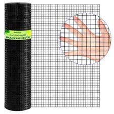 Hardware Cloth 1/2inch Black Vinyl Coated Wire Mesh 24" x 50