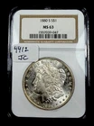 1880-S Morgan Dollar CERTIFIED NGC MS 63 Silver Dollar