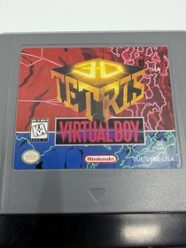 3-D Tetris Game Nintendo Virtual Boy Retro Video Games with Instruction Booklet
