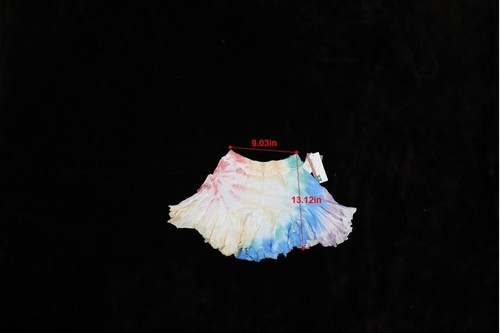 Vintage Havana Tie Dye Asymmetric Ruffle Skirt Rainbow Youth Girls S(7/8) - Picture 2 of 10