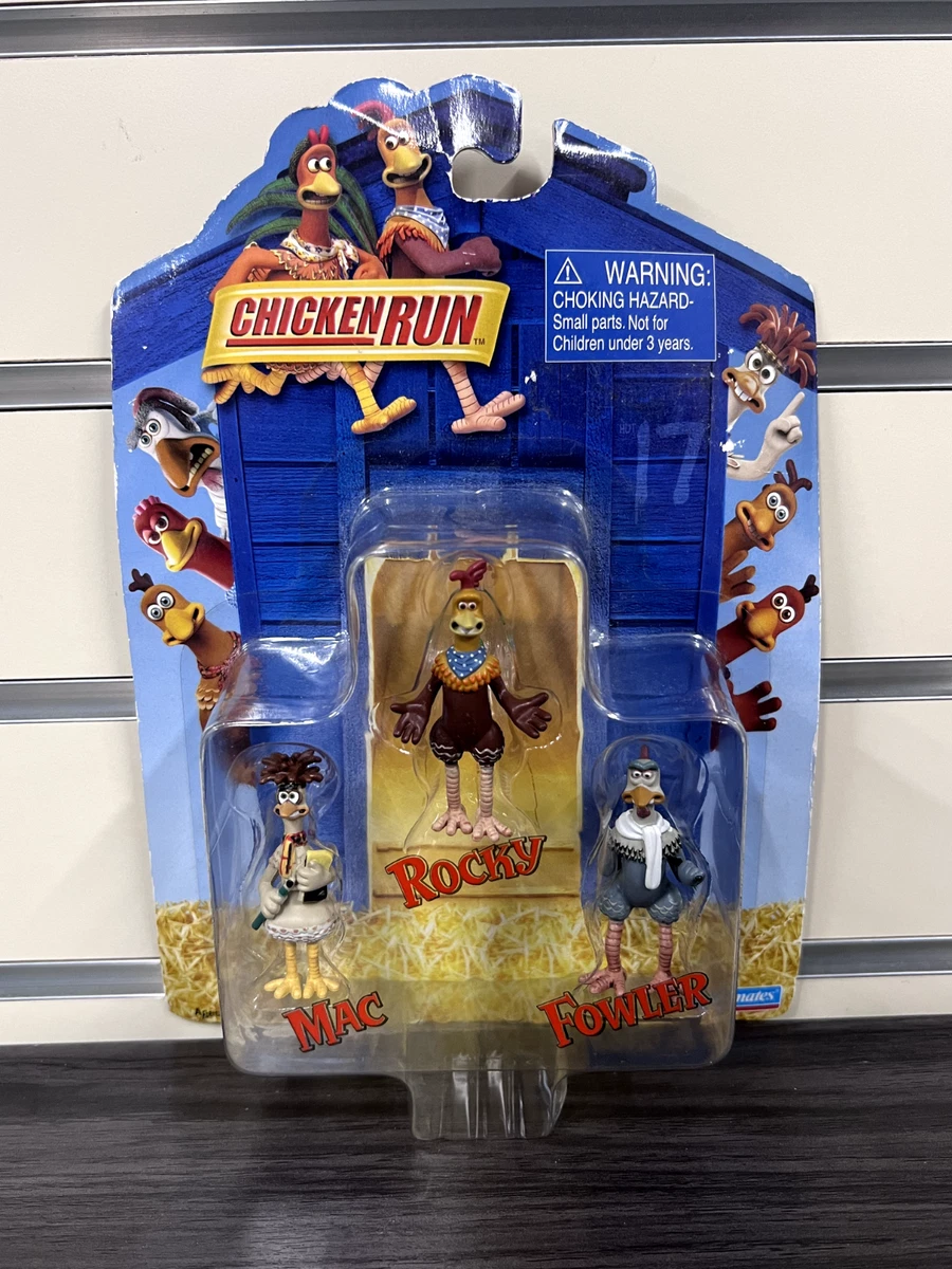 Vintage Playmates Chicken Run Rocky Mac Fowler 3 Pack Action