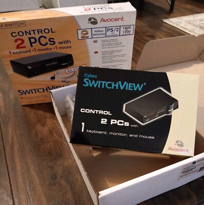AVOCENT SWITCHVIEW KVM SWITCH - Nagelneu - Steuerung 2 Stück mit 1. Cybex Switchview
