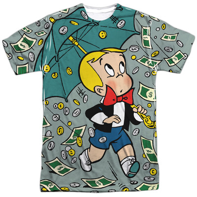 RICHIE RICH LET IT RAIN Licensed Front Print Adult Men's Tee Shirt LARGE