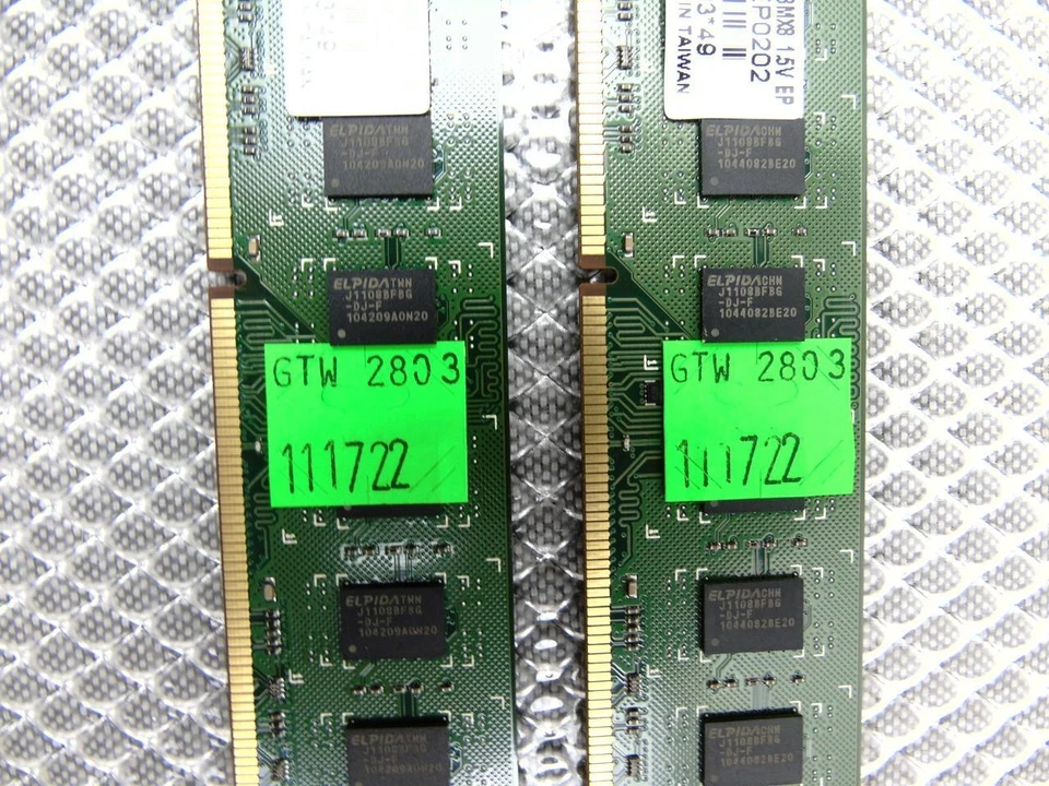 Память Gateway SX2800 4 ГБ (2 x 2 ГБ) PC3-10600U 1333 DDR3 МГц - GU512303EP0202 - Изображение 3 из 4