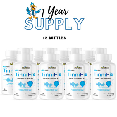 TinniFix- Hearing Support- 12 Bottles- 720 Capsules