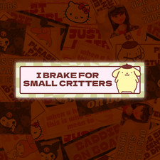 Pompompurin Hello Kitty Sanrio Weatherproof Anime Bumper Sticker 9" Car Decal