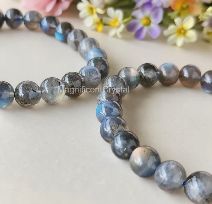 2025Bestseller 1 peça pulseira de pedra labradorita natural joia de energia de cura - Imagem 3 de 4