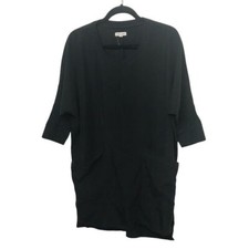 Silence + Noise Black Cropped Sleeve Shift Dress XS