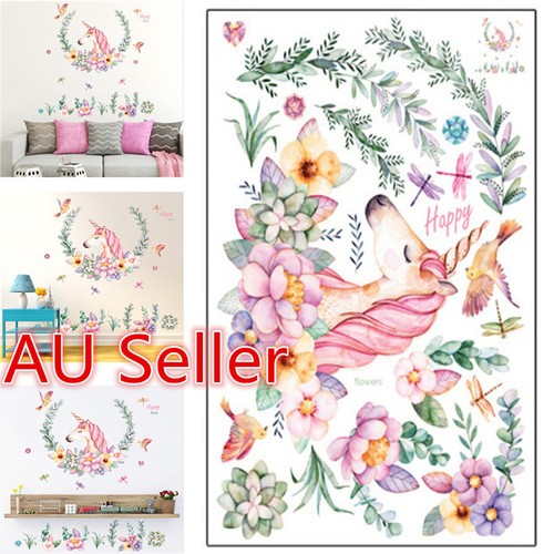 Unicorn Nursery Wall Decal Sticker Art Removable Vinyl Home Decor Stickers NJ - Picture 4 of 7