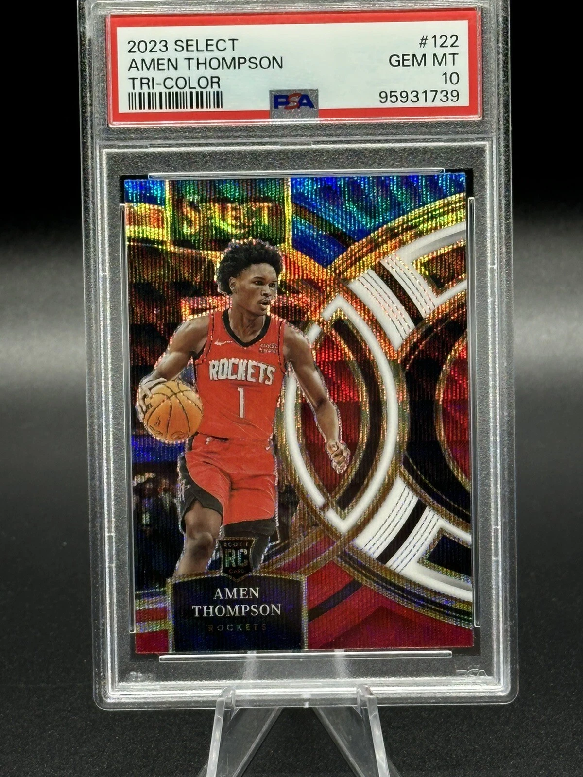 Amen Thompson 2023 Select #122 Premier Level Tri-Color Price Guide 