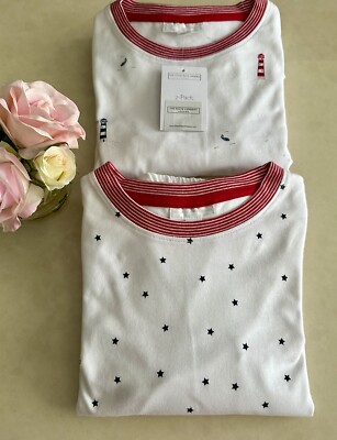 The Little White Company Leuchtturm/Stern - 2er-Set Unisex Schlafanzüge 7-8 Jahre Neu
