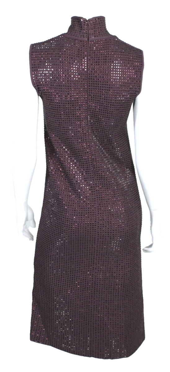 BOTTEGA VENETA 2019 Grape Purple Crystal Embellished Knit