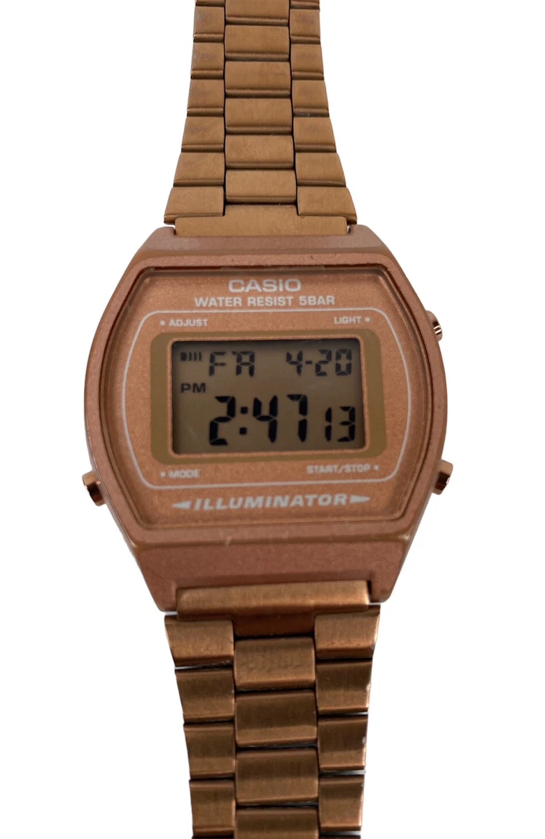 Vtg Casio B 640W Unisex Rose Gold Watch Digital Water Resistant 5
