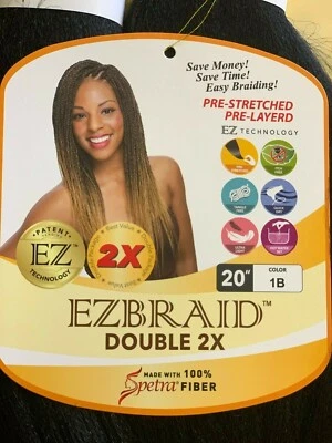 Ez Braid 100% Spetra Fiber 20"inches DOUBLE BUNDLE Pre-stretched Pre-Layered
