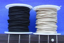 GAVITT tinned Cloth Push Back Guitar Wire 22 awg 100 FEET = 50 BLACK & 50 WHITE