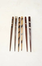 Hair Sticks Indonesian Assorted Inlaid Wood Hair Sticks