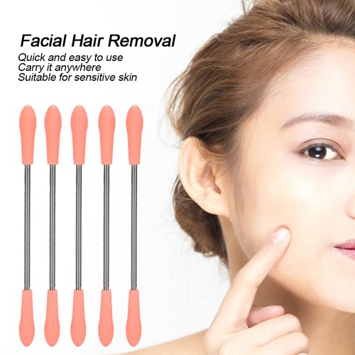 5pc Facial Hair Remover Spring Original Facial Cheek Chin Hair Removal Hair Tool - Picture 2 of 22