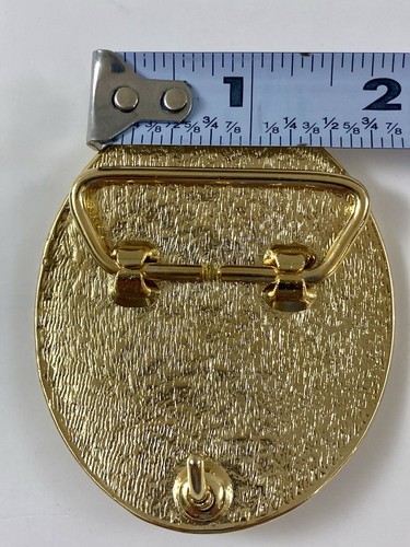 Gold And Black Marijuana (Cannabis) Weed Leaf Belt Buckle 2.5” X 2.25” Vintage - Picture 10 of 11