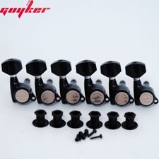GUYKER 6R Black Guitar Locking Tuners Electric Guitar Machine Heads Tuner Metal